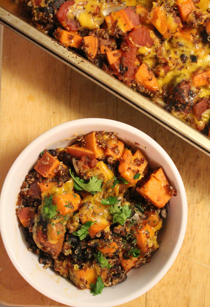 Southwest Sweet Potato Black Bean Casserole
