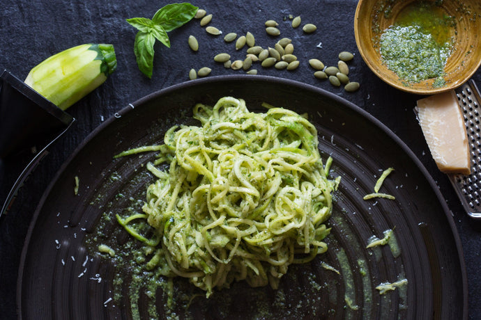 Zucchini Noodles with Homemade Pesto