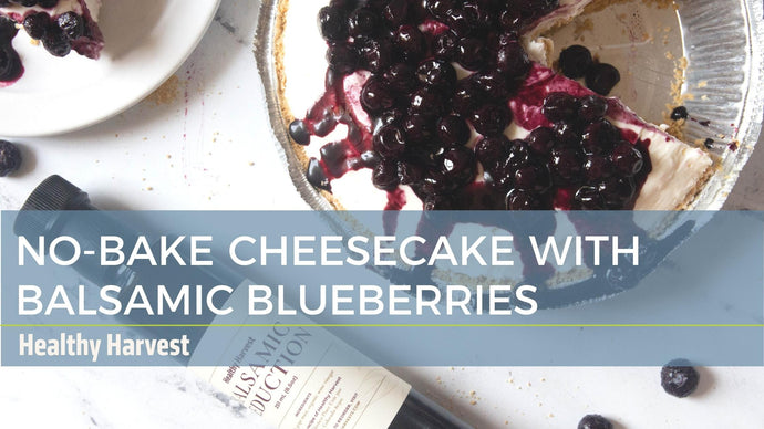 No Bake Cheesecake with Balsamic Blueberry Compote