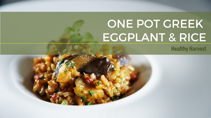 Greek Eggplant Casserole with Rice and Tomatoes