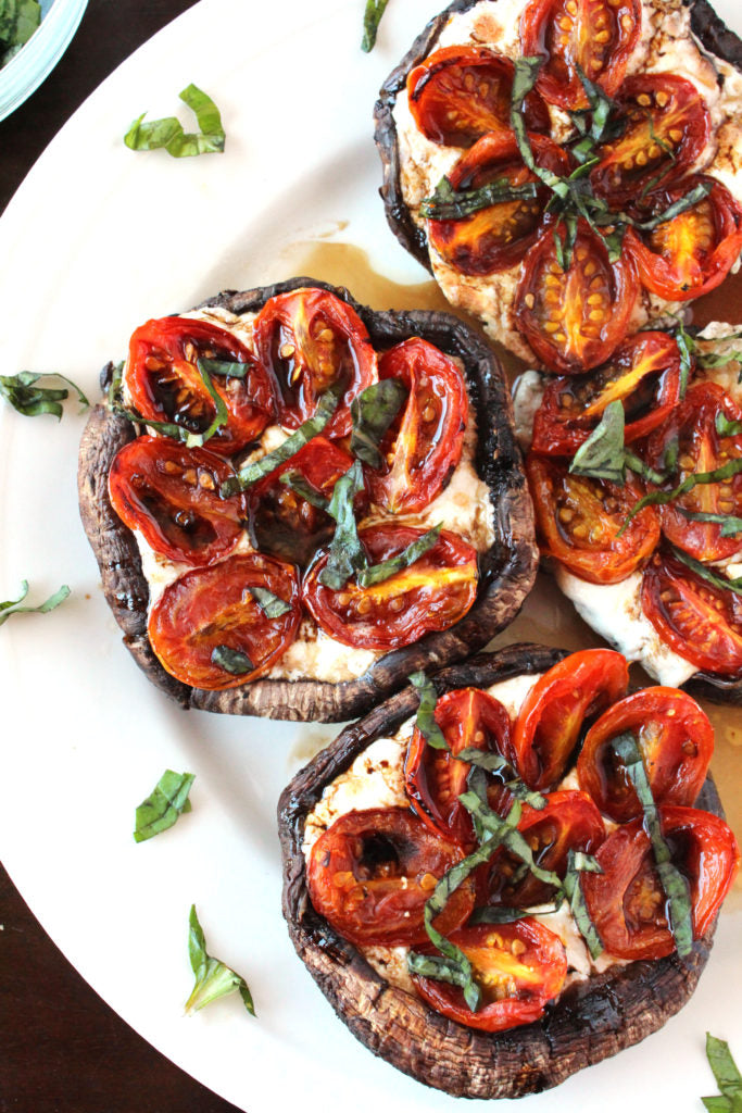 Stuffed Portobello Mushrooms (Caprese-Style)
