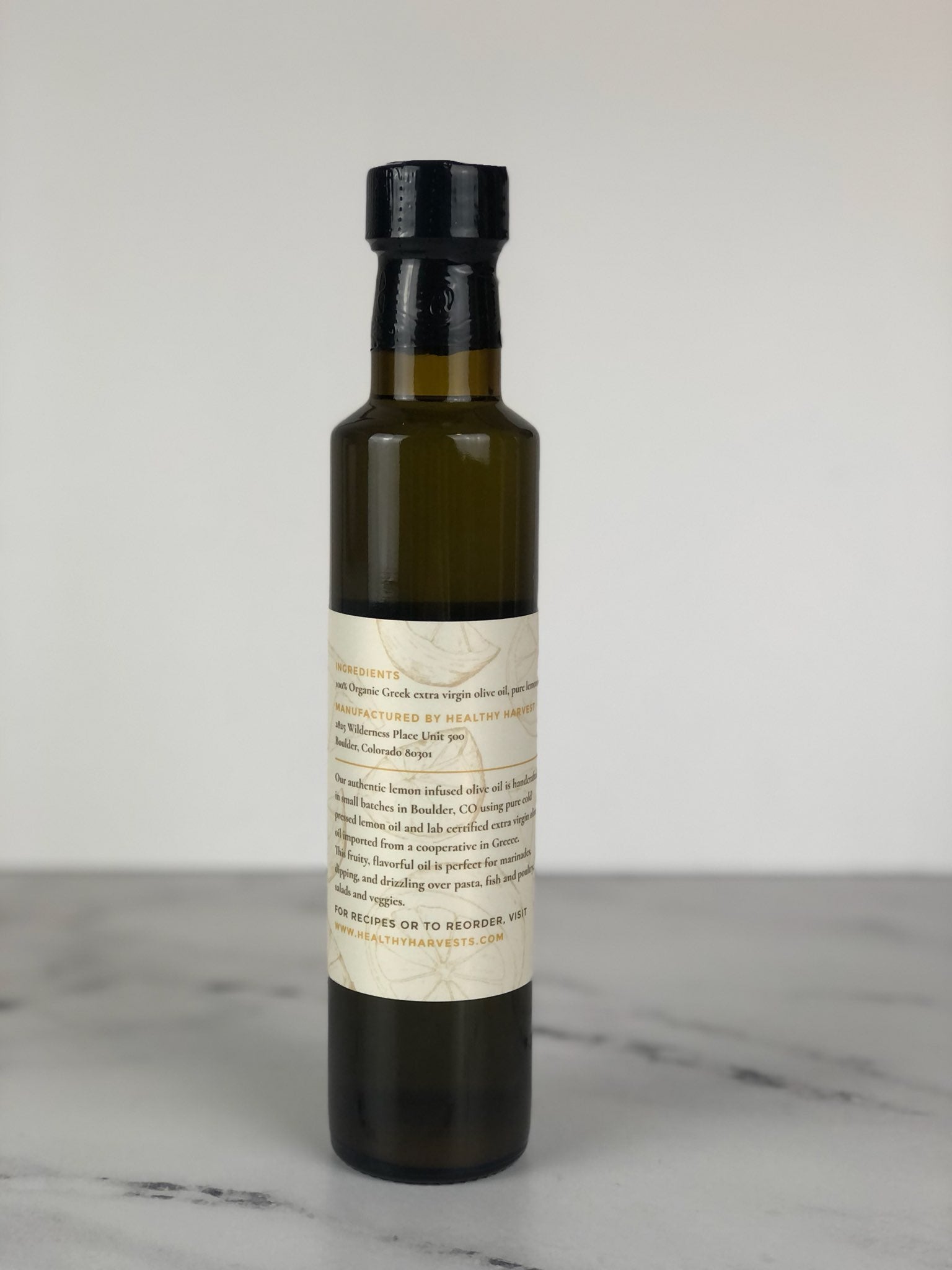 Lemon olive oil bottle, 8.5oz EVOO