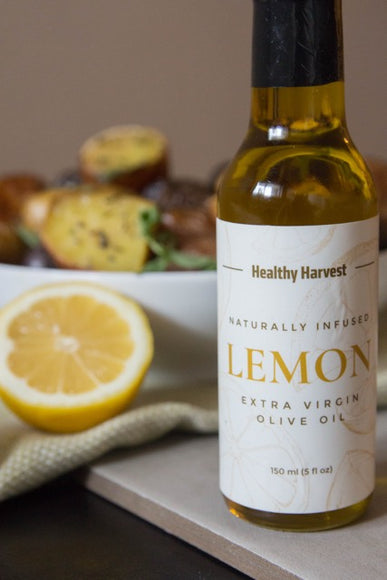 lemon infused olive oil with fresh lemon – organic extra virgin